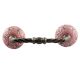 Etched Ceramic Floral Cut Bridge Handle in Pink